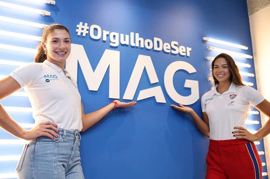   Atletas conheceram as instala&ccedil;&otilde;es da empresa nesta quarta (1&deg;). Cr&eacute;dito: Divulga&ccedil;&atilde;o/MAG