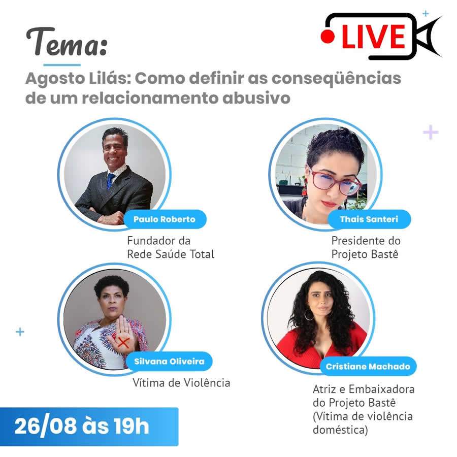Relacionamento abusivo &eacute; tema de live promovida pela Rede Sa&uacute;de Total