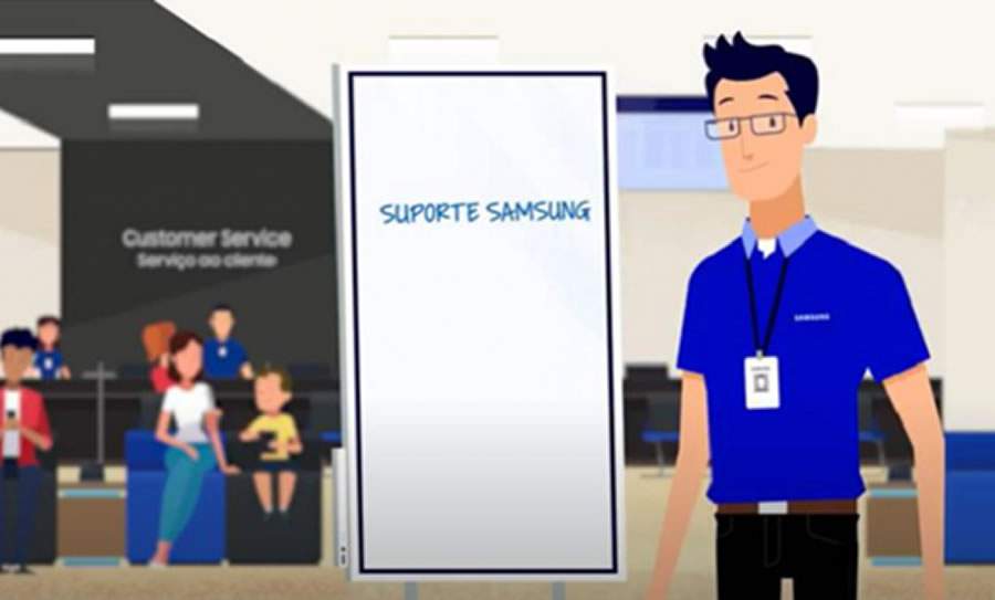 Suporte Visual Samsung: consultores auxiliam clientes com televisores, lavadoras e refrigeradores sem sair de casa