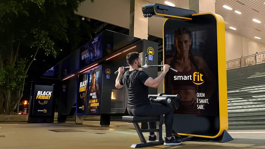Abrigos de ônibus Smart Fit - Divulgação