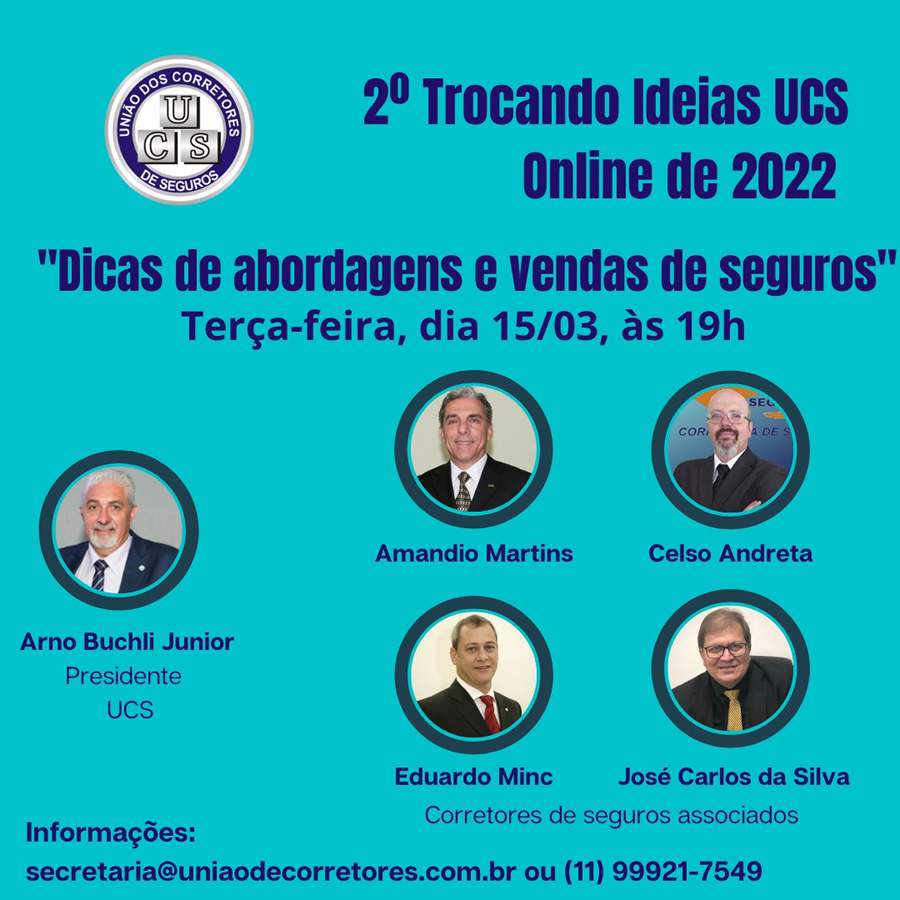 UCS apresenta dicas de abordagens e vendas de seguros em seu 2&ordm; Trocando Ideias Online de 2022