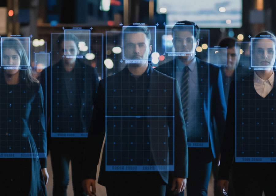 Imagem ilustrativa do processo de reconhecimento facial