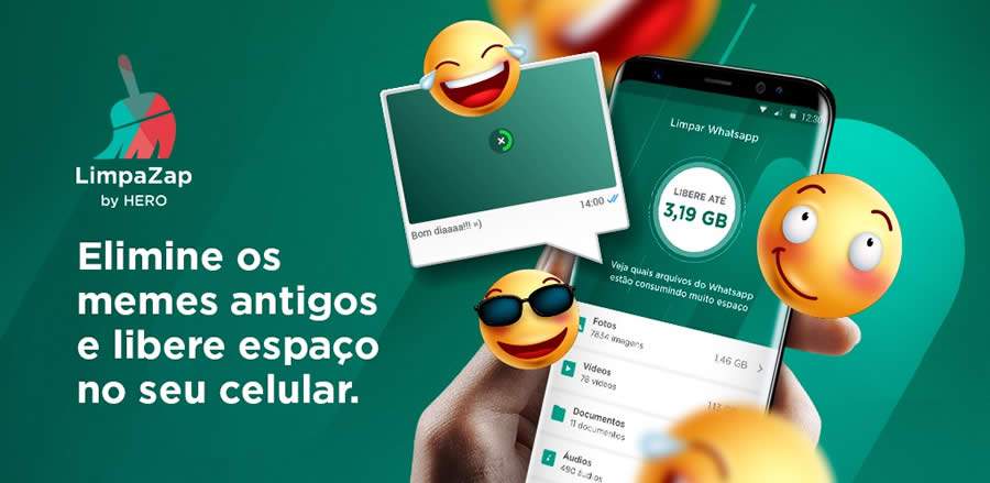FS lan&ccedil;a aplicativo LimpaZap by Hero
