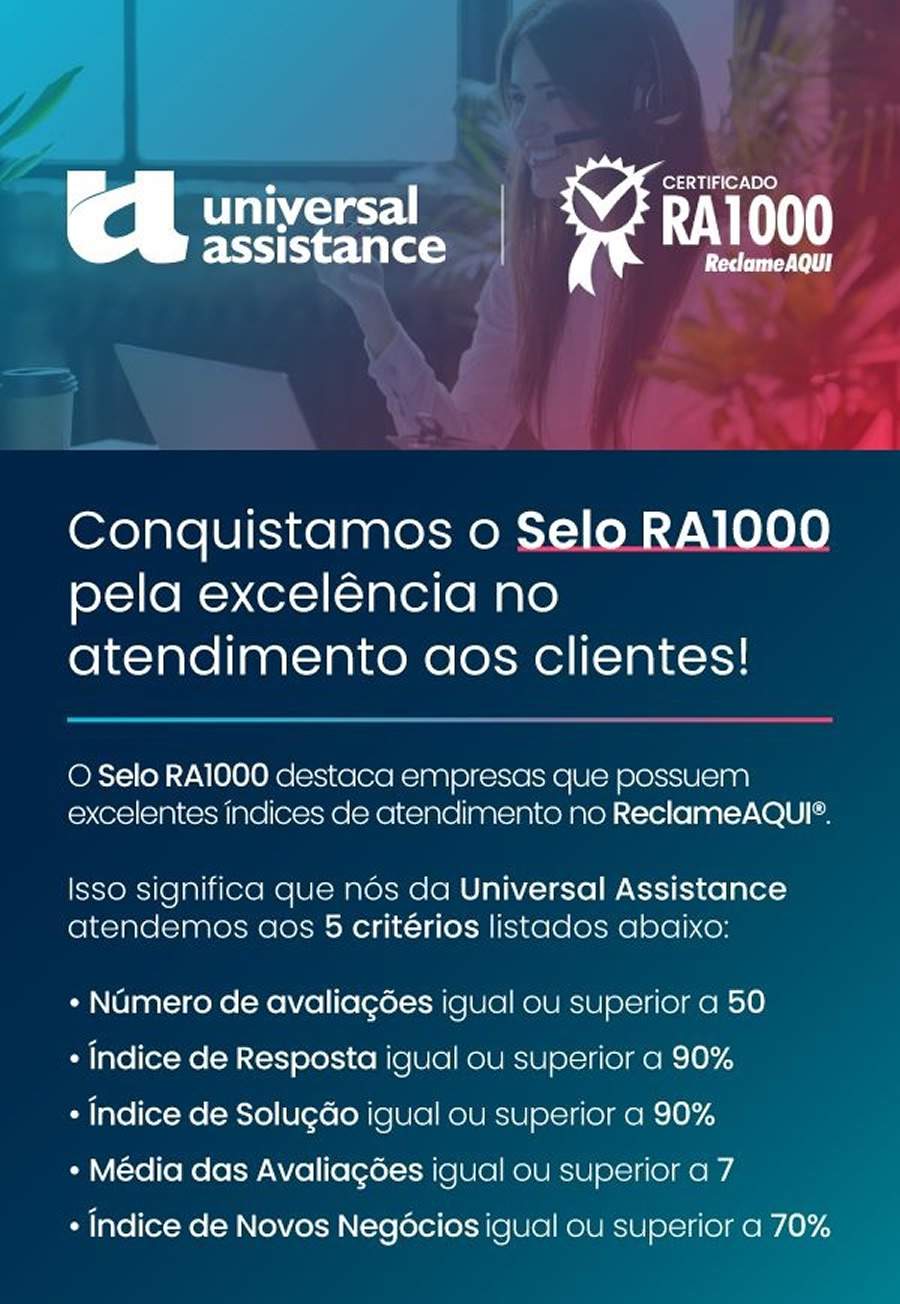 Universal Assistance conquista selo de m&aacute;xima excel&ecirc;ncia no Reclame Aqui