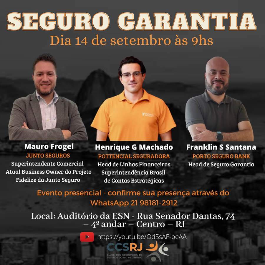 CCS-RJ promove palestras sobre Seguro Garantia