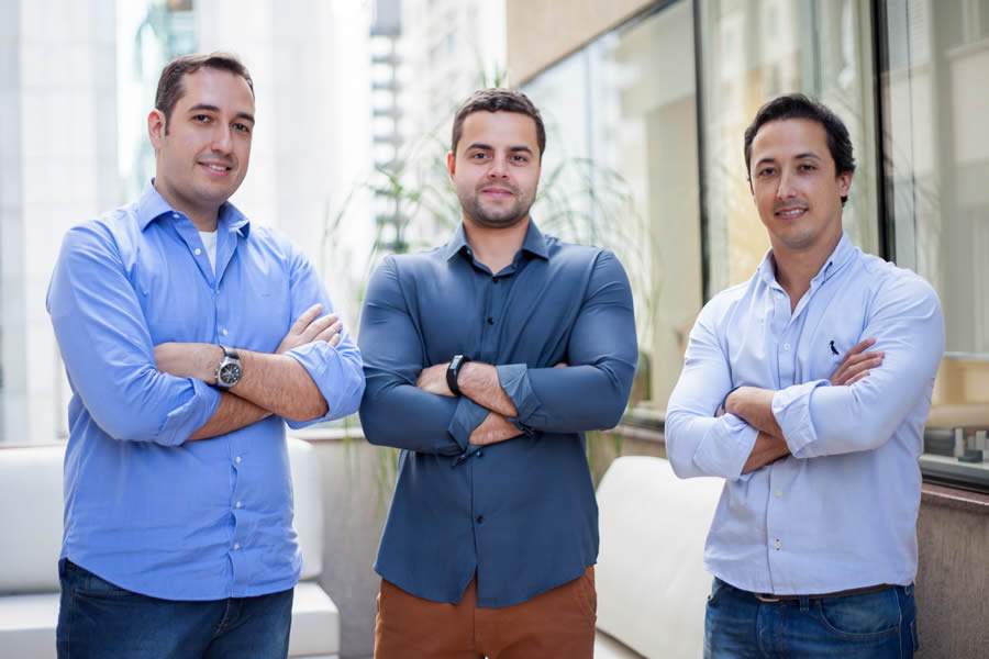 Marcelo Furtado, Anderson Poli e Rodrigo Silveira - S&oacute;cios da Convenia. Cr&eacute;dito Dayane Figueiredo