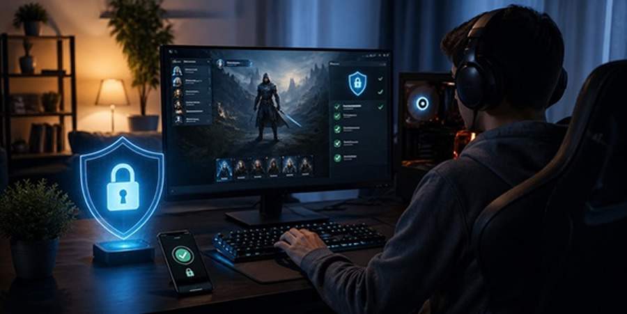 Seguran&ccedil;a durante jogos online em uma configura&ccedil;&atilde;o de jogo no computador - Cr&eacute;dito: Divulga&ccedil;&atilde;o