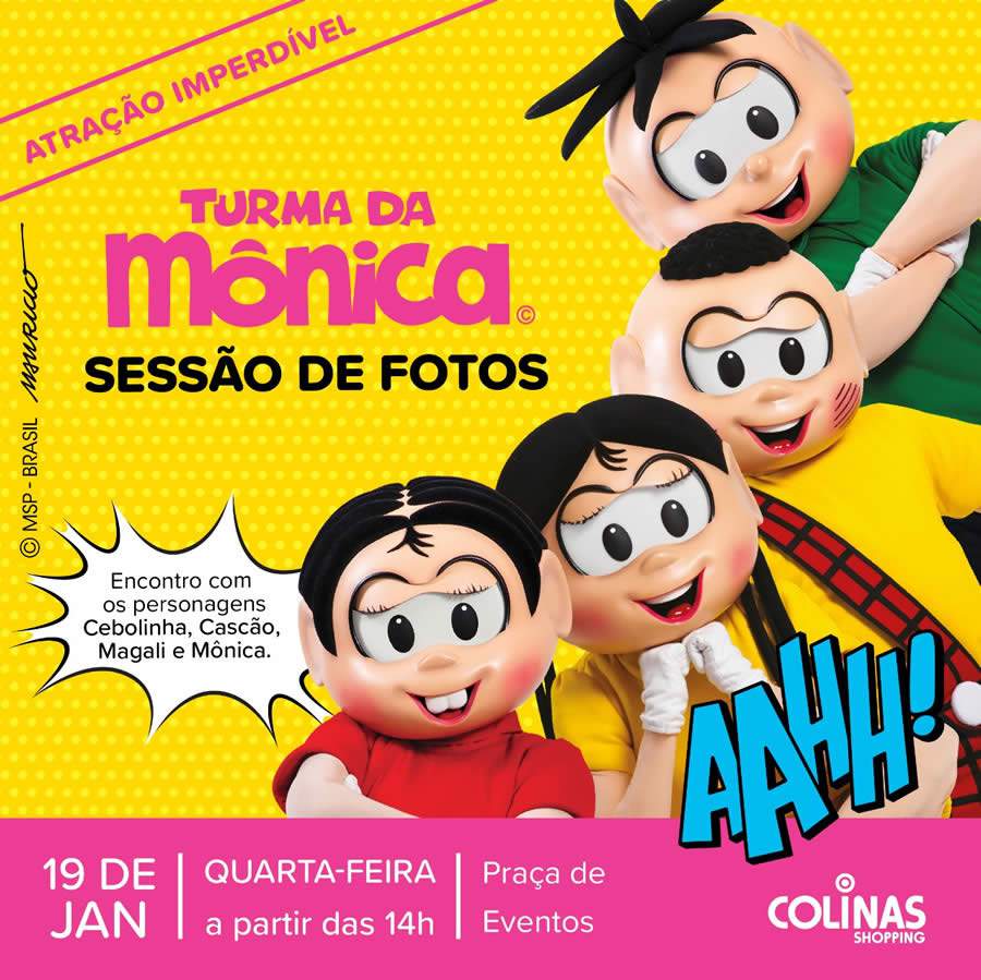 Turma da M&ocirc;nica tem encontro com f&atilde;s no Colinas Shopping