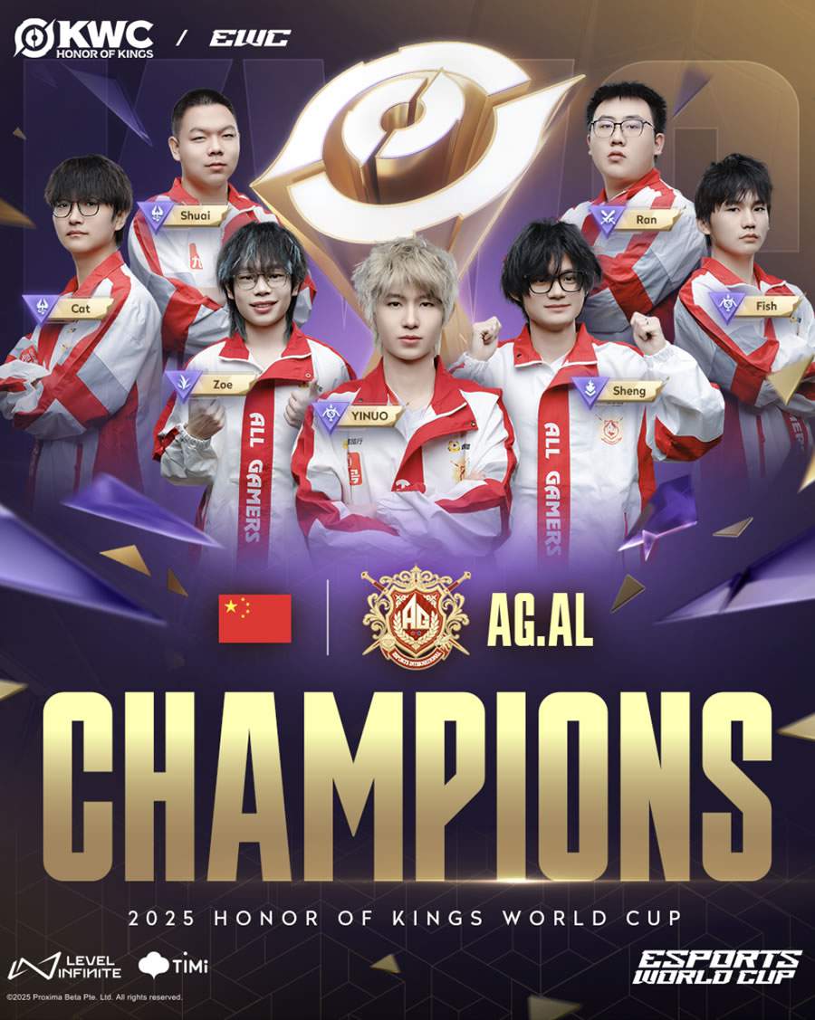 AG. AL vence o Honor of Kings C o p a ; Honor of Kings Invitational Championship ocorre em novembro nas Filipinas