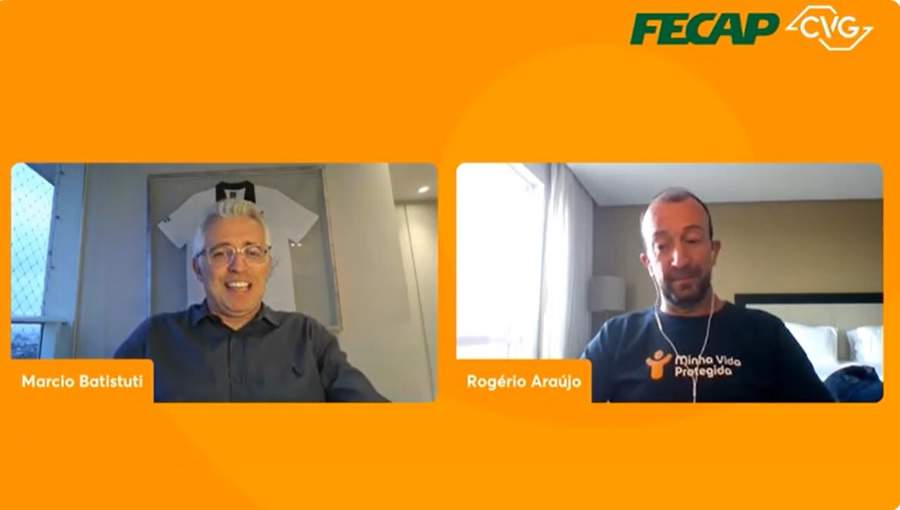 Marcio Batistuti e Rog&eacute;rio Ara&uacute;jo - Cr&eacute;dito: Divulga&ccedil;&atilde;o CVG-SP