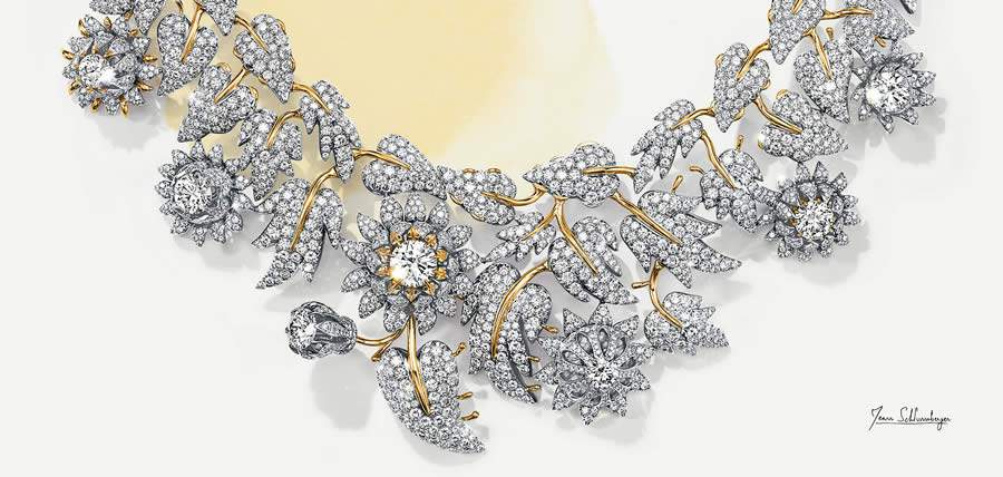 Cole&ccedil;&atilde;o Blue Book 2021, Colors of Nature, da Tiffany&amp;Co. destaca o colar de Thistle de Jean Schlumberger
