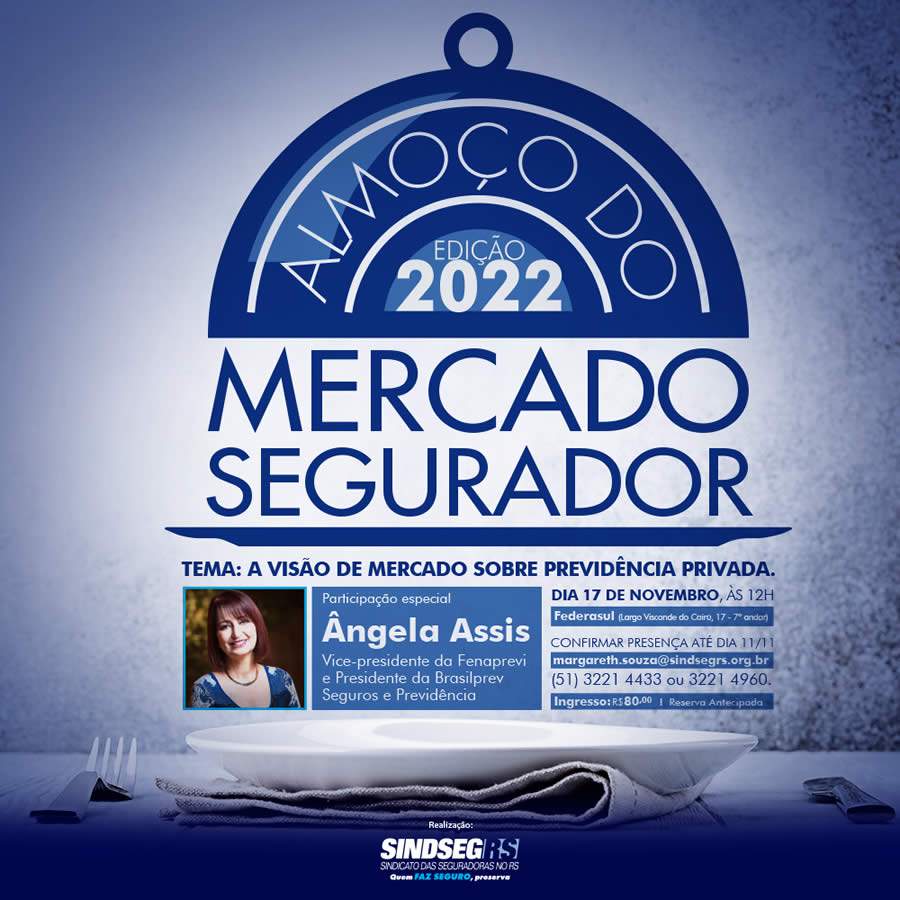 SINDSEG-RS receber&aacute; &Acirc;ngela Assis para o Almo&ccedil;o do Mercado Segurador nesta quinta-feira (17)