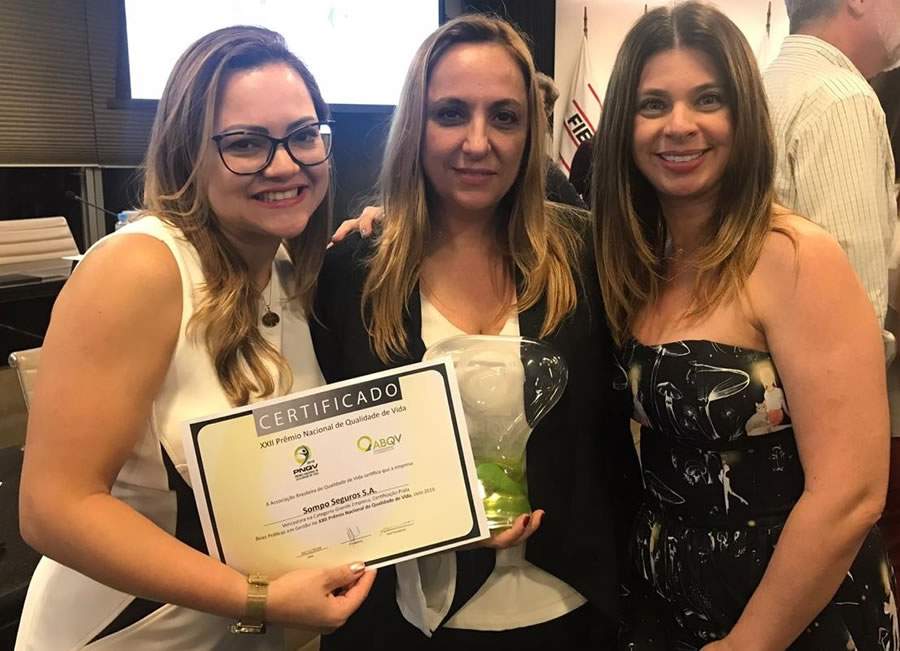 Anne Victoria Aleixo Roberta Caravieri e Adriana Martins no PNQV - SOMPO SEGUROS