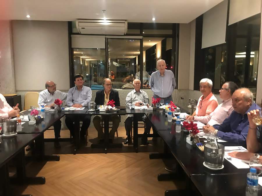 A mesa diretora do Clube da Bolinha contou com a participa&ccedil;&atilde;o especial do confrade Lucio Marques, que apadrinhou uma candidatura &ndash; Foto: Divulga&ccedil;&atilde;o