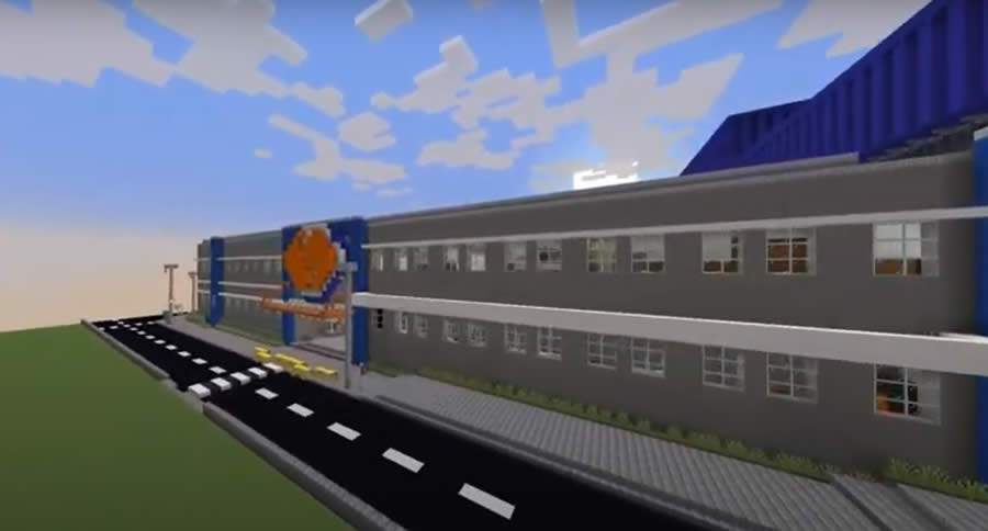 Alunos recriam pr&eacute;dios do col&eacute;gio em jogo eletr&ocirc;nico