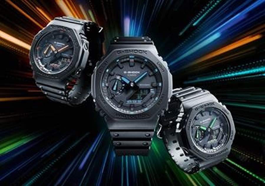Casio adiciona tons Neon &agrave; linha G-SHOCK GA-2100