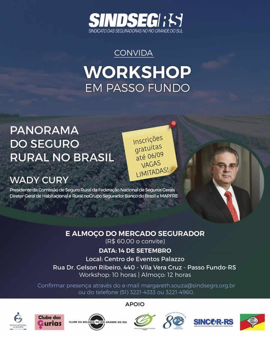 SINDSEGRS promove evento sobre seguro rural em Passo Fundo