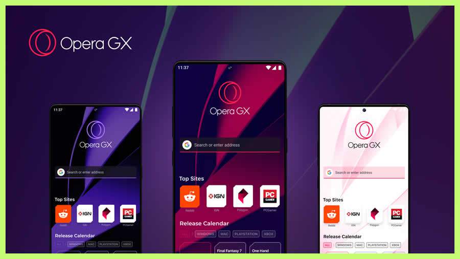 Opera GX Mobile est&aacute; dispon&iacute;vel a partir de hoje para Android e iOS - Divulga&ccedil;&atilde;o