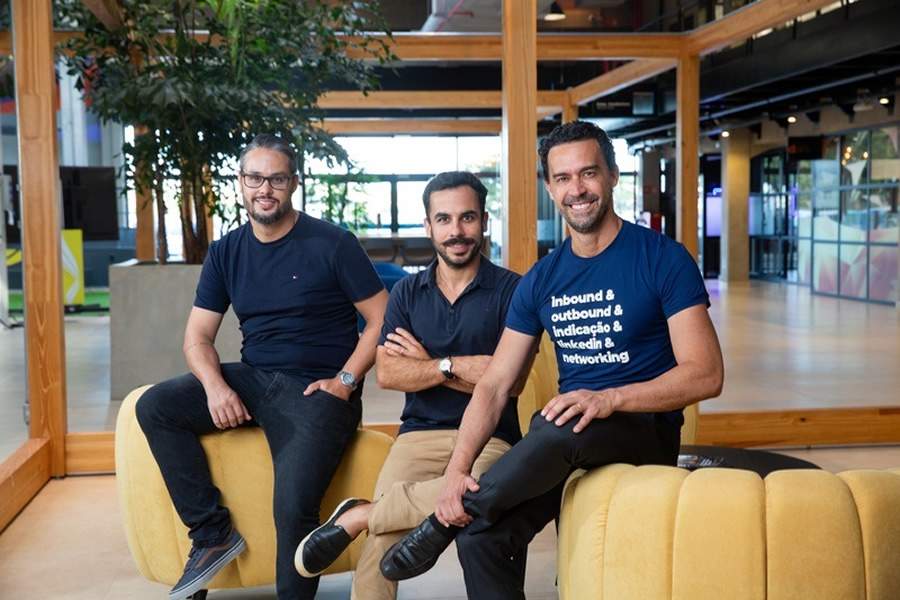 Os s&oacute;cios Caio Monteiro, Gabriel Cruz e Marcelo Baratella est&atilde;o no comando da Salesdev