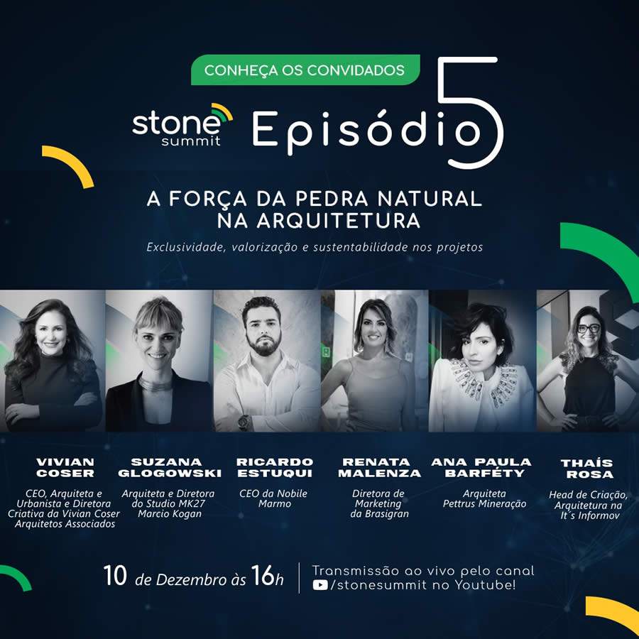 &lsquo;Stone Summit&rsquo; destaca as vantagens e diferenciais da rocha natural brasileira na arquitetura