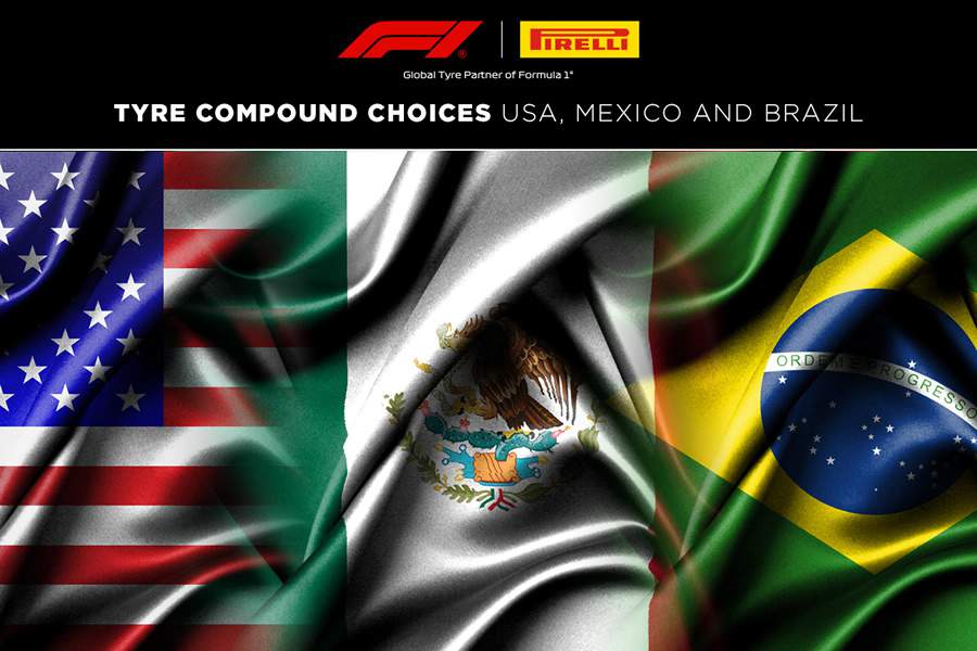 Pirelli F1: GPs dos EUA, M&eacute;xico e Brasil - Estes s&atilde;o os pneus para as Am&eacute;ricas