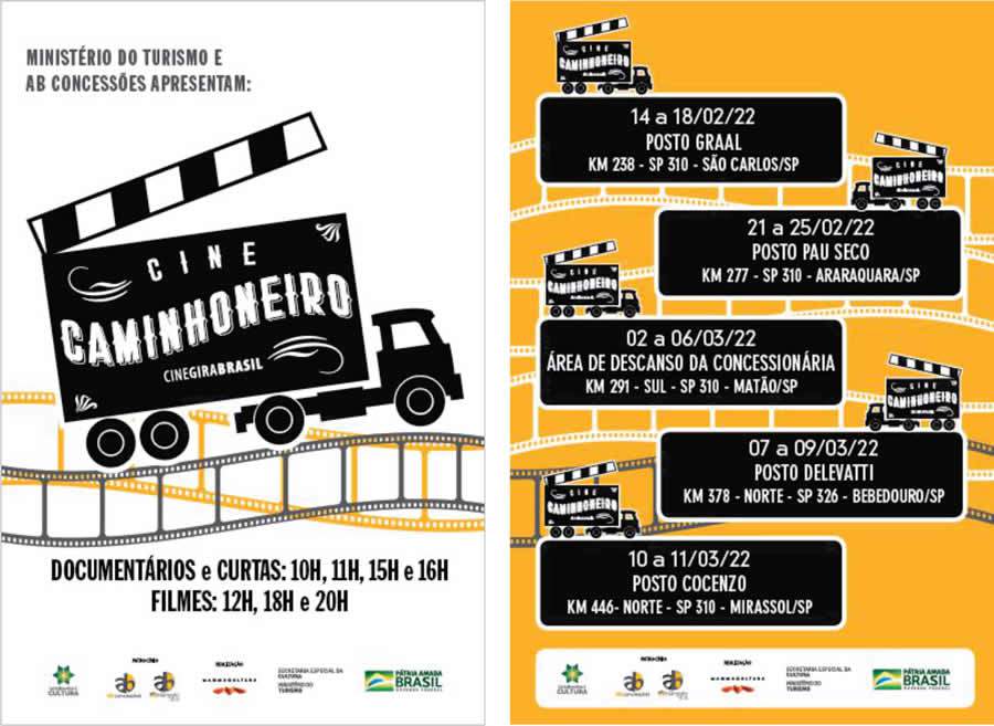 Cine Caminhoneiro apresenta sess&otilde;es de filmes &agrave;s margens da SP-310 em Mat&atilde;o