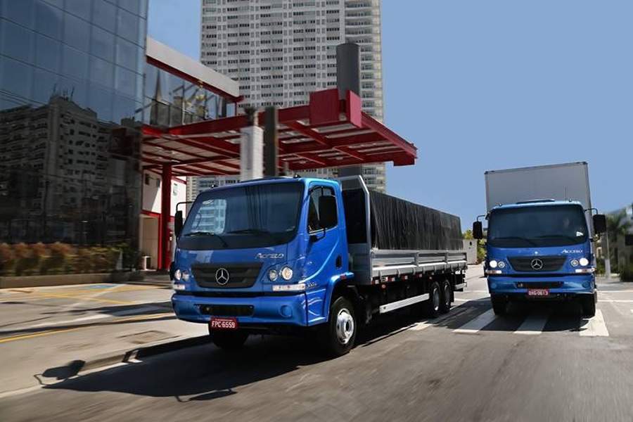 Mercedes-Benz supera o marco hist&oacute;rico de 80.000 caminh&otilde;es Accelo vendidos no Brasil