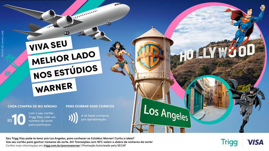 Trigg e Visa levarão brasileiros para os Estúdios Warner Bros