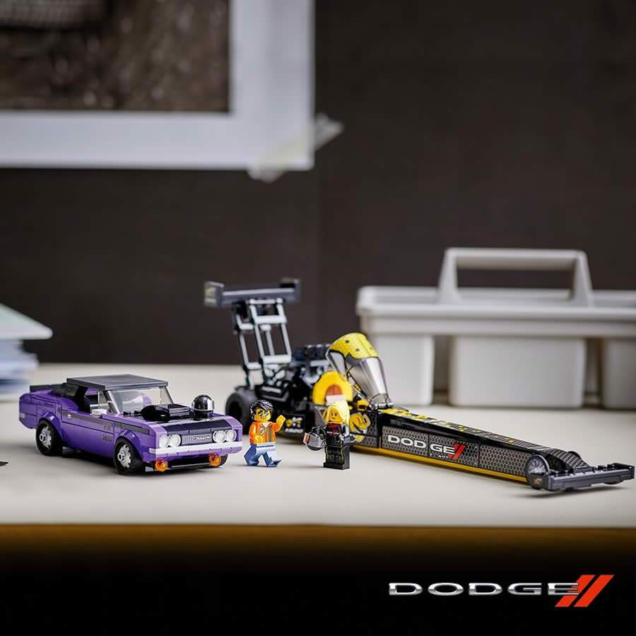 Dodge e LEGO® lançam kit Speed Champions com dragster Mopar Dodge//SRT e Dodge Challenger 1970