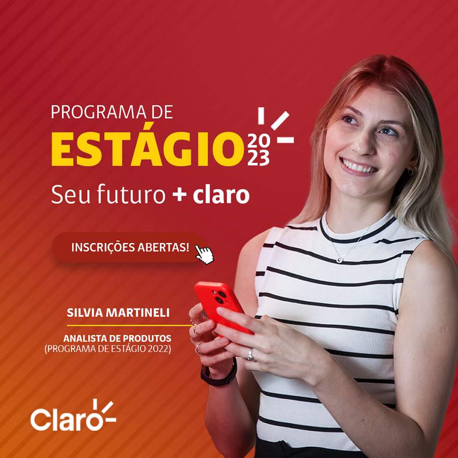 Claro abre inscrições para Programa de Estágio 2023