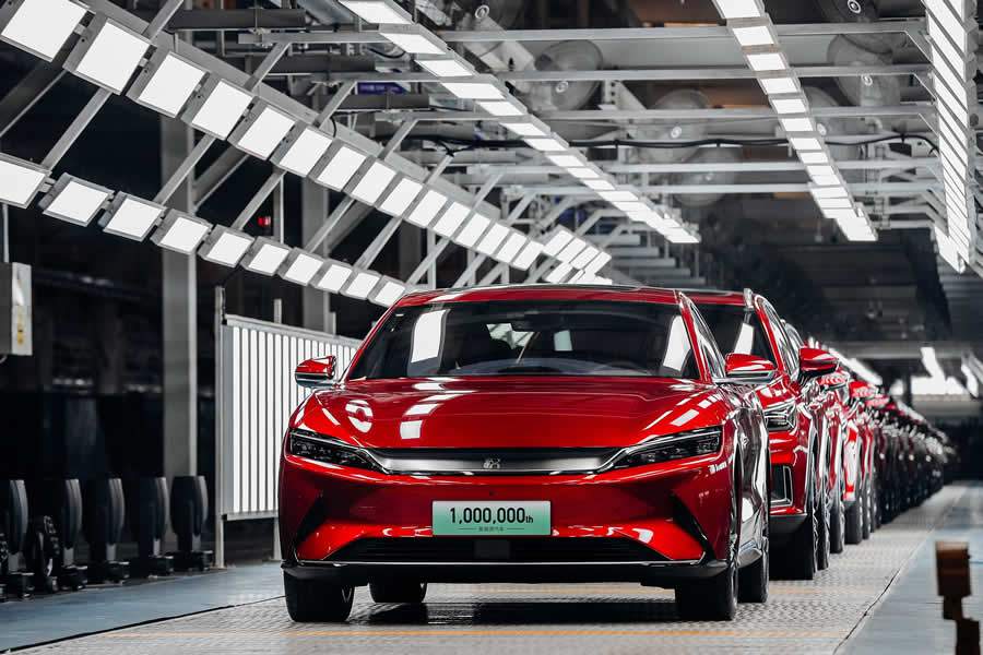 O 1.000.000o autom&oacute;vel el&eacute;trico da BYD &eacute; produzido