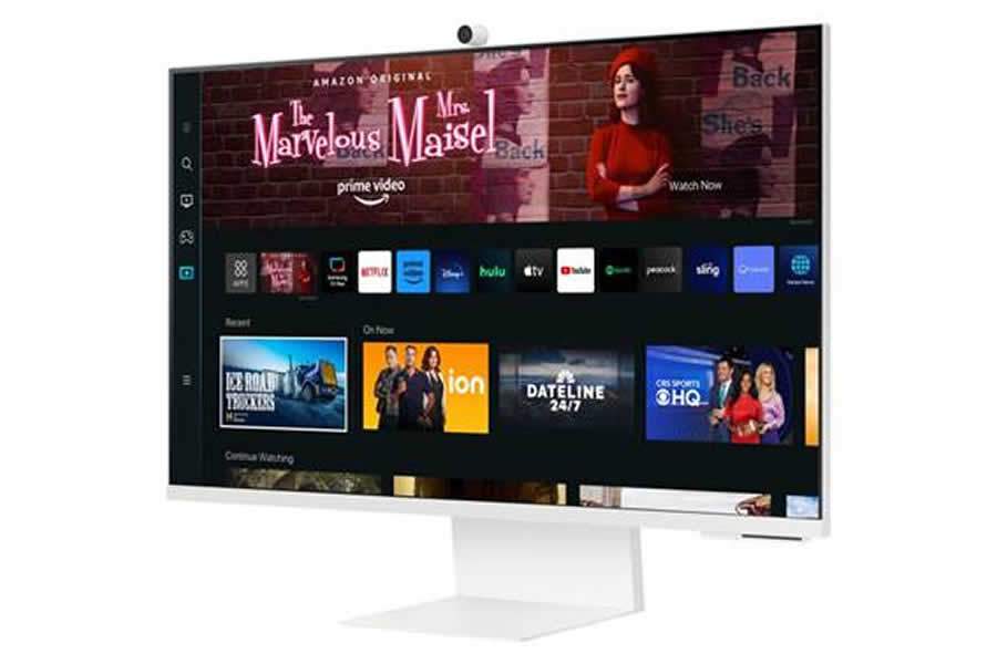 Smart Monitor M8 de 32&rdquo; da Samsung. Imagem meramente ilustrativa.