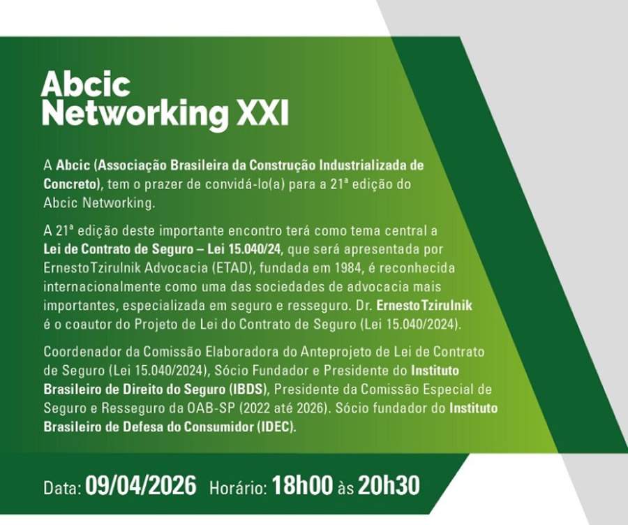 ABCBIC promove evento de Networking com foco na nova Lei de Contrato de Seguro