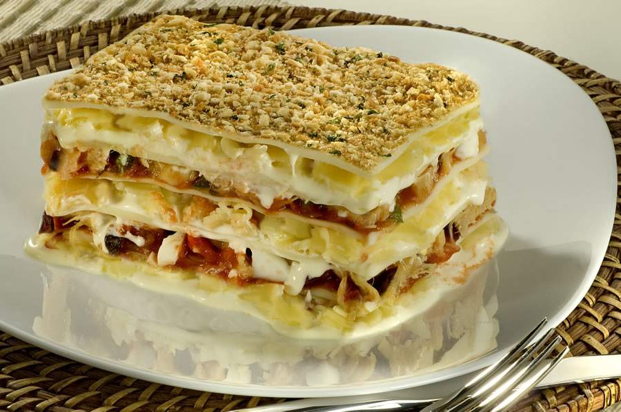 Lasanha de Bacalhau com Farofa de Biscoito e Ervas - Marca Vitarella - Divulgação
