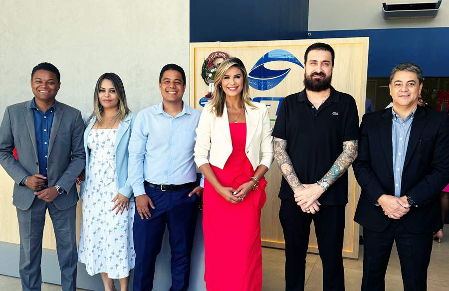 Darjan Duarte (coordenador Comercial da Simetria Brasil), Cristiane Afonso (coordenadora da Assessoria Affiance), Weslley Correa (coordenador geral da Simetria), Fabiana Cardoso (diretora Comercial da Affiance), Jo&atilde;o de Figueiredo (CEO da operadora Plamedh) e Edmilson Mota (gestor Comercial da Simetria)