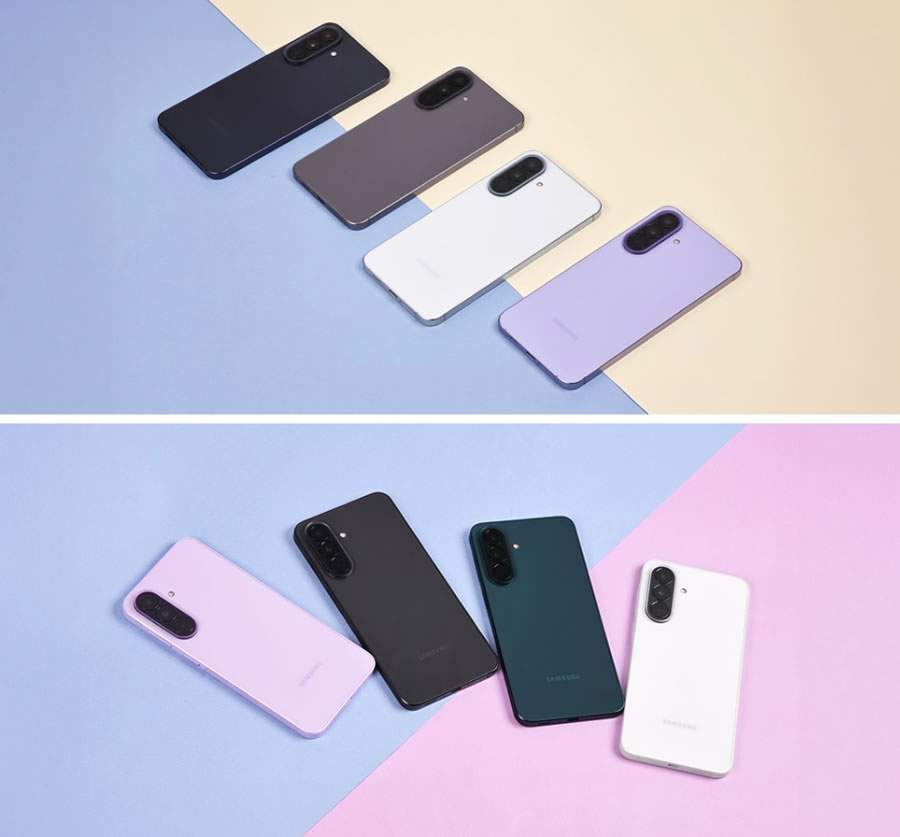 (De cima para baixo) Galaxy A57 5G e Galaxy A37 5G dispon&iacute;vel em ampla variedade de cores | Imagem meramente ilustrativa