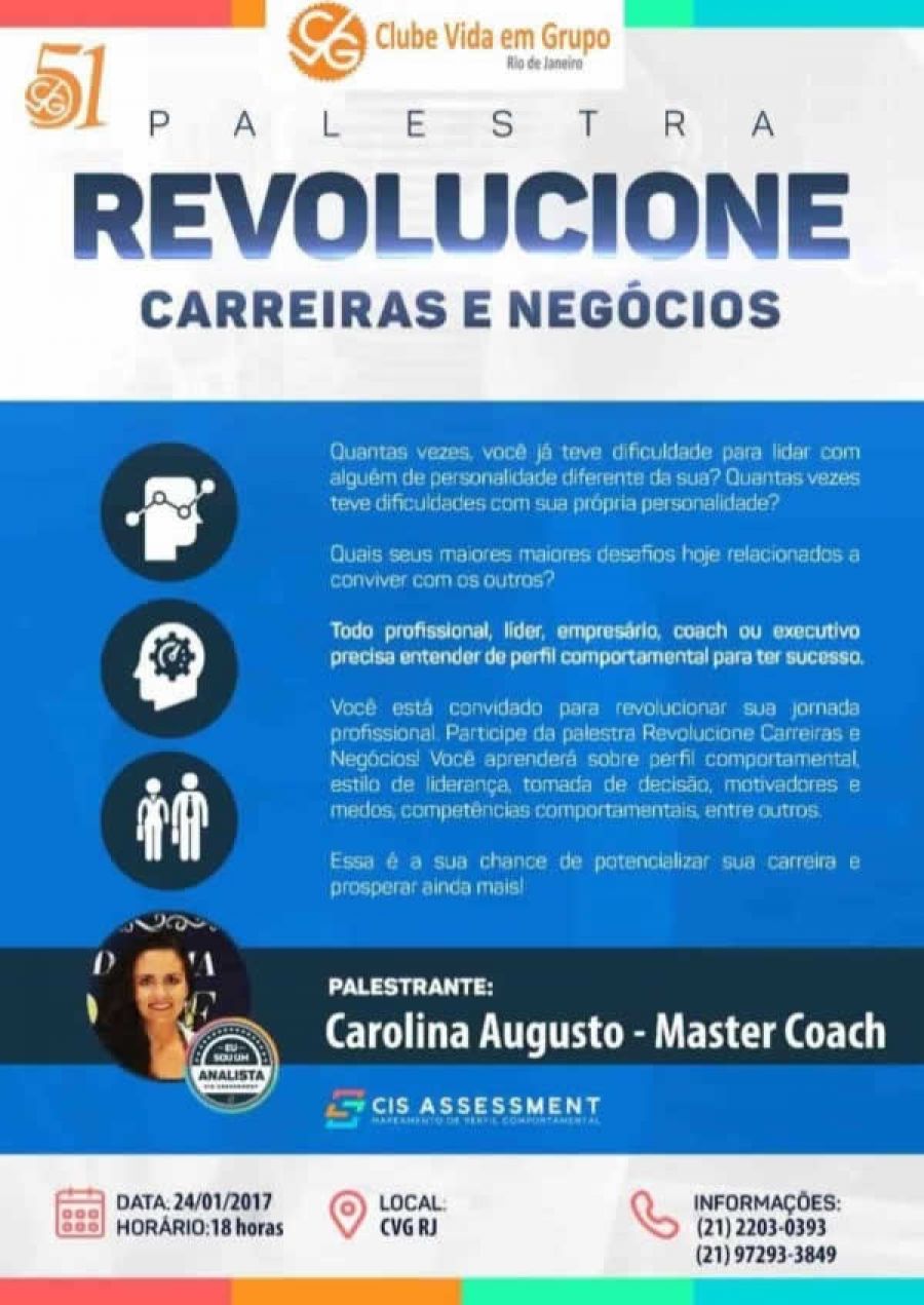 CVG-RJ promove palestra sobre carreira e neg&oacute;cios