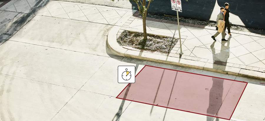 AXIS Object Analytics executa vários cenários simultaneamente para o monitoramento mais eficaz