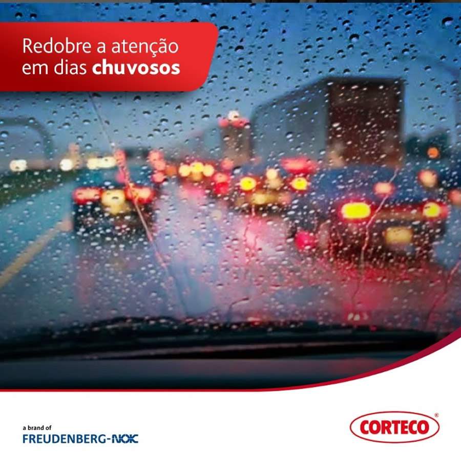 Corteco d&aacute; dicas de revis&atilde;o do carro para garantir a seguran&ccedil;a do motorista e passageiros em dias chuvosos