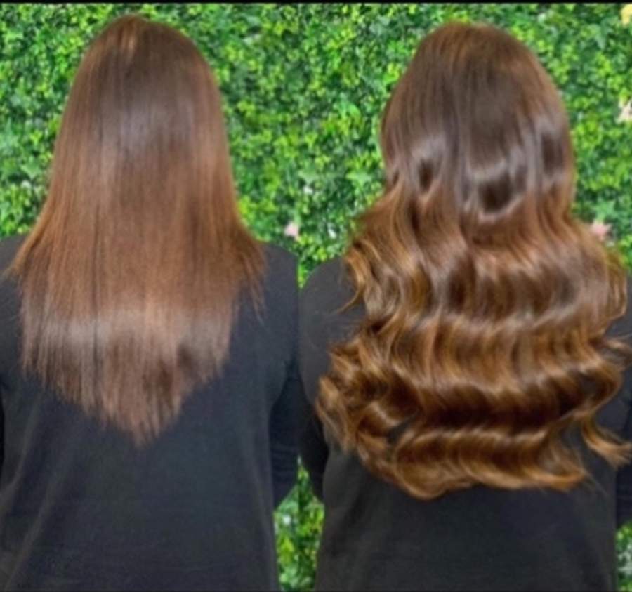 Equipe Rainha do Mega Hair - Antes e depois da aplicação do mega hair