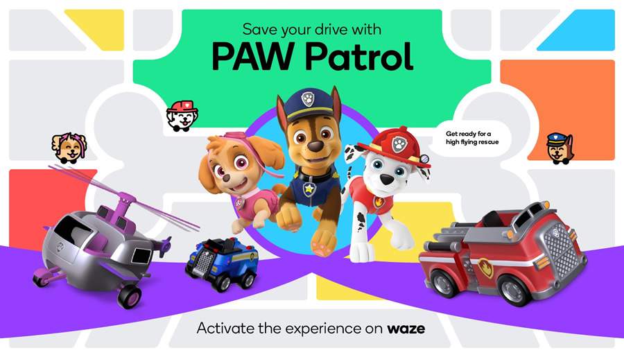 Personagens do desenho Patrulha Canina s&atilde;o as novas vozes do Waze