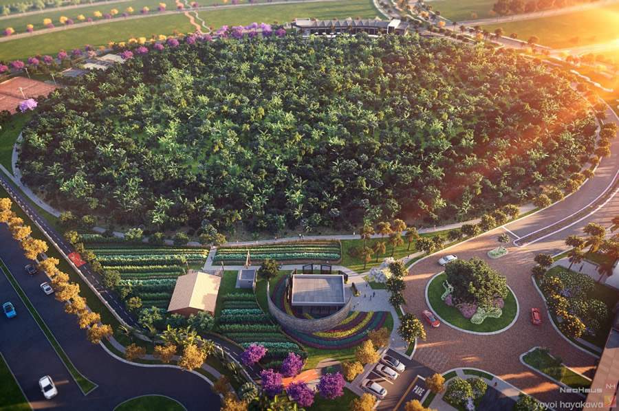  Imagem de perspectiva do condom&iacute;nio horizontal Parqville Figueira, em Aparecida de Goi&acirc;nia - Divulga&ccedil;&atilde;o