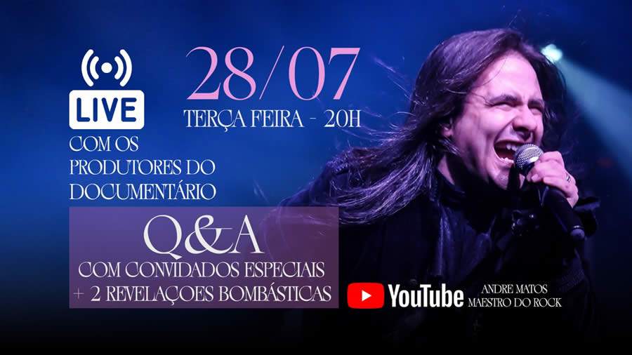 Andre Matos: Live exclusiva com produtores de “Maestro do Rock” esclarecerá todas as dúvidas sobre o documentário