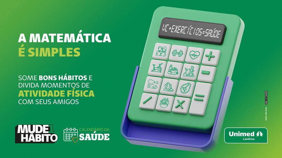 Calend&aacute;rio da Sa&uacute;de da Unimed Londrina trabalha tem&aacute;tica de atividade f&iacute;sica em abril e maio