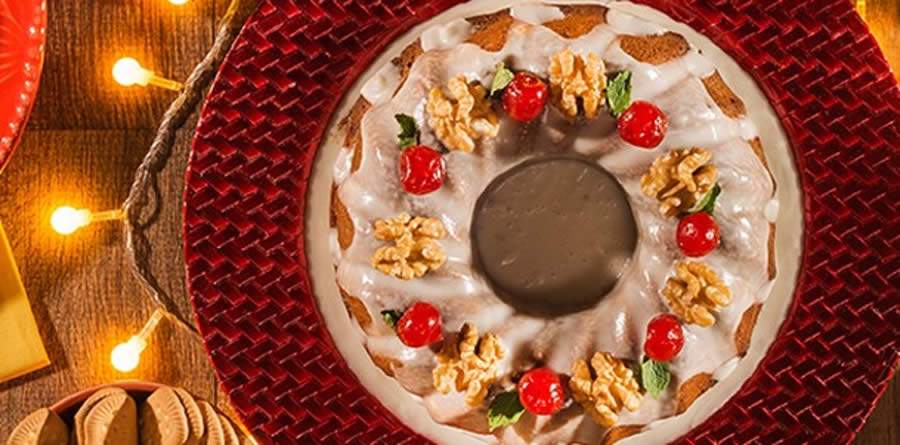 Bolo com biscoito maizena e nozes - Marca Vitarella Divulgação