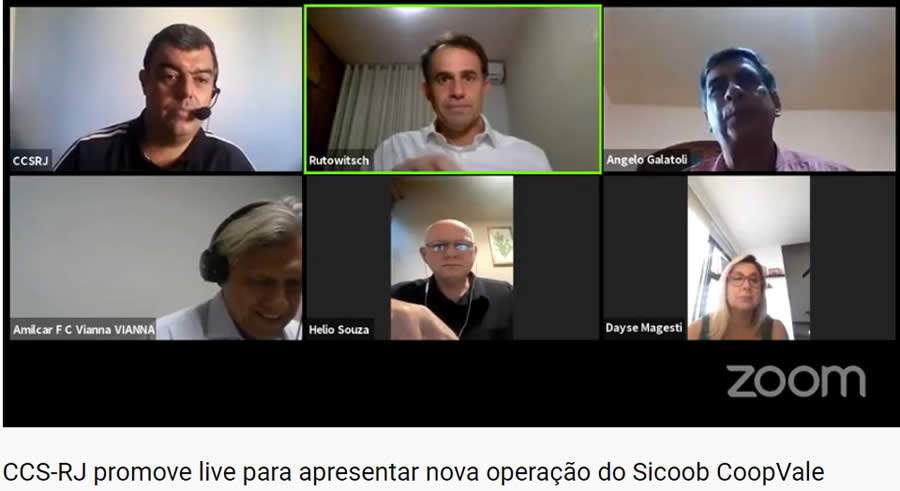 Em transmissão ao vivo, CCS-RJ apresenta nova operação do Sicoob CoopVale