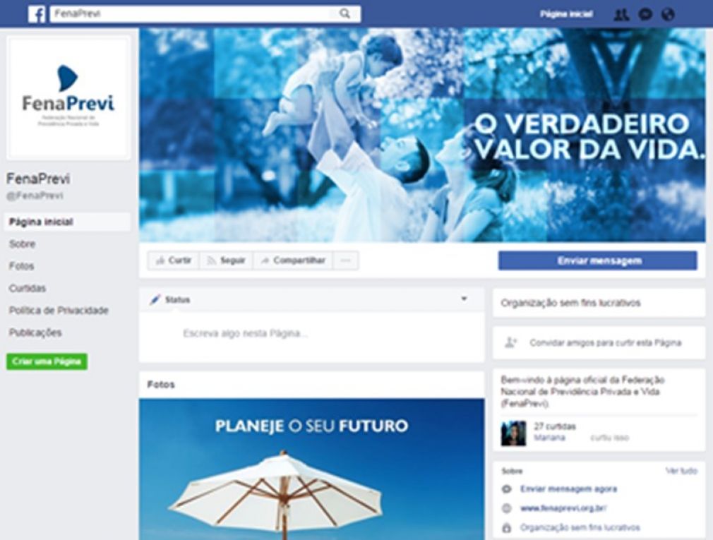 FenaPrevi lança página no Facebook
