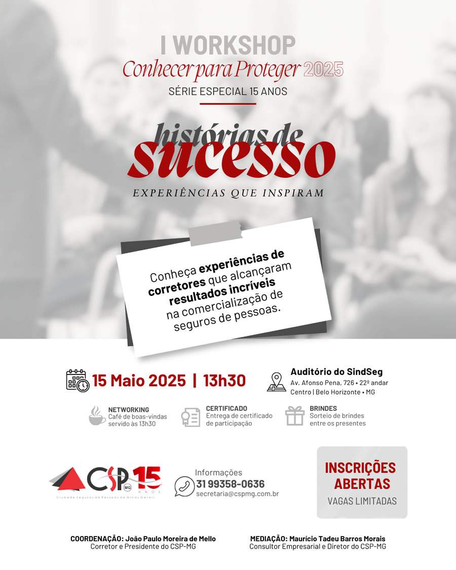 CSP-MG Inicia Workshops com Histórias de Sucesso para Inspirar Profissionais