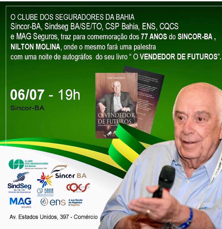 Clube dos Seguradores promove palestra comemorativa pelos 77 anos do Sincor-BA