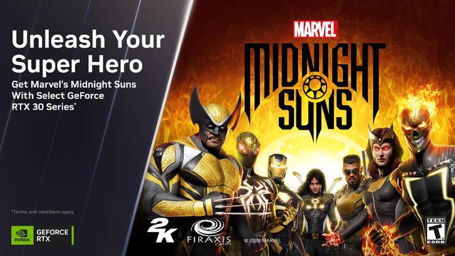 Compre uma placa de v&iacute;deo GeForce RTX s&eacute;rie 30 e ganhe Marvel's Midnight Suns